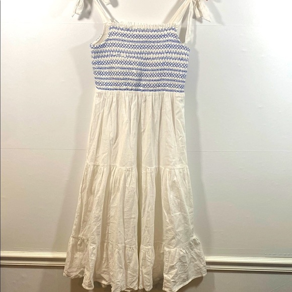 Lucky Brand Dresses & Skirts - Lucky Brand Blue and White Tiered Sundress